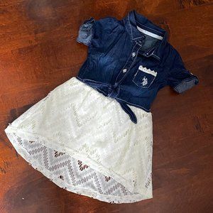 US Polo ASSN. | Denim & Crochet Dress